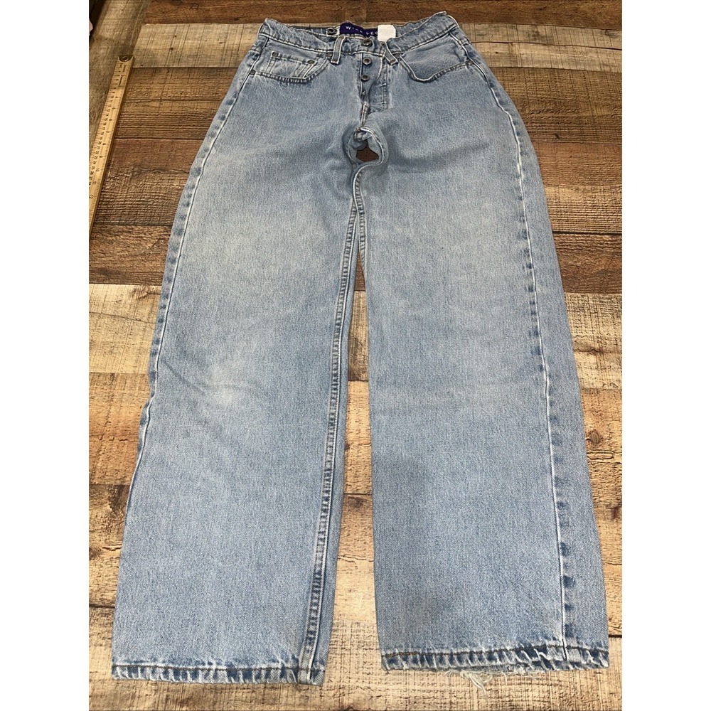 Levi's Silver Tab Wide Leg Juniors Sz 3/4 90's Vintage Jean Button Fly(2889)